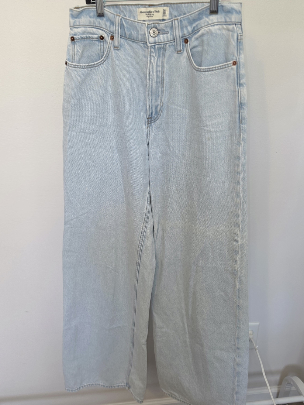 Abercrombie & Fitch Light Blue Wide-Leg Jeans